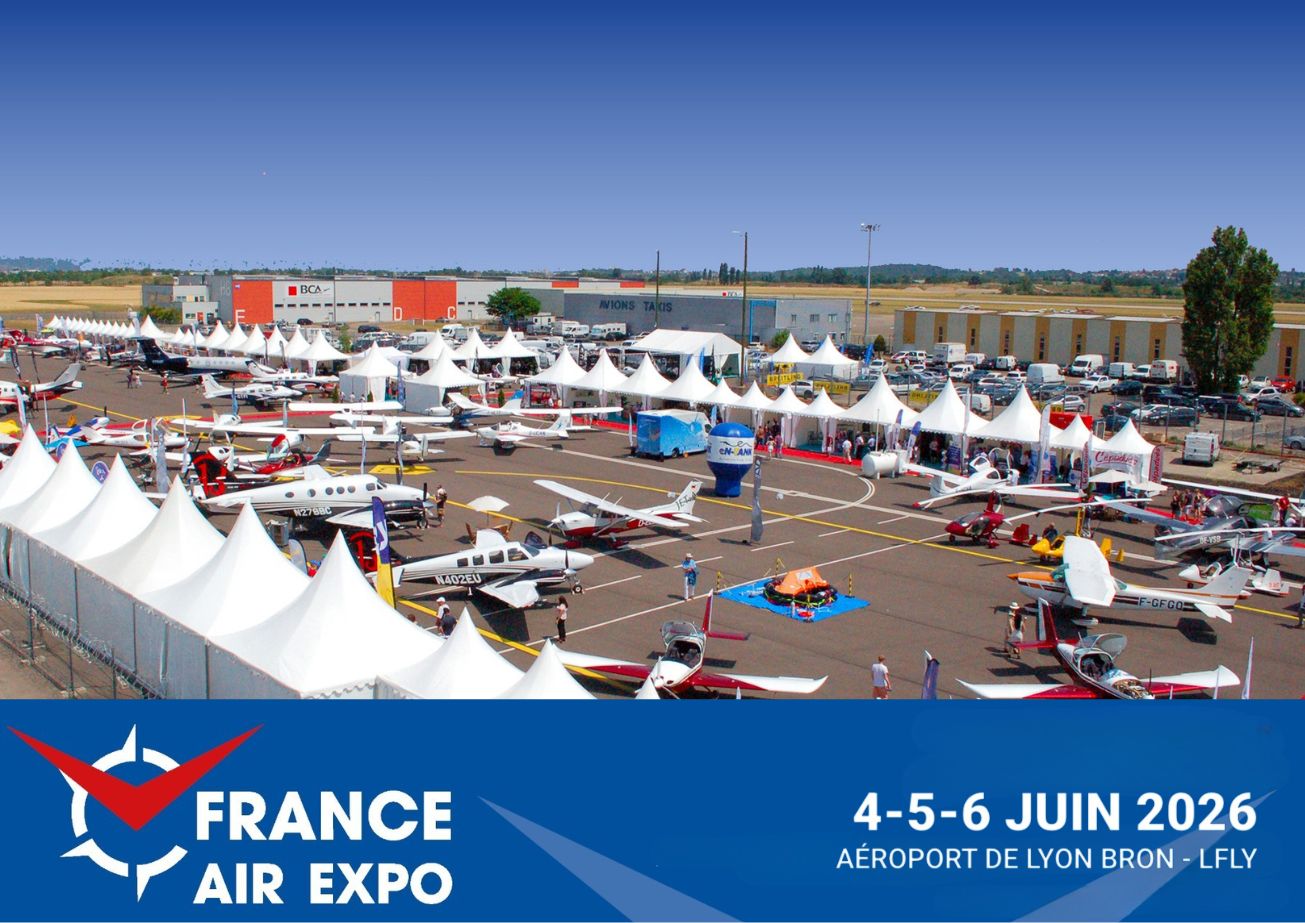 France Air Expo 2026 : retrouvez l'équipe ATA à Lyon-Bron ! Du 4 au 6 juin 2026, ATA by Pelletier sera présent au salon France Air Expo, sur l'aéroport de Lyon-Bron. Un rendez-vous incontournable pour tous les passionnés et professionnels de l'aviation générale !