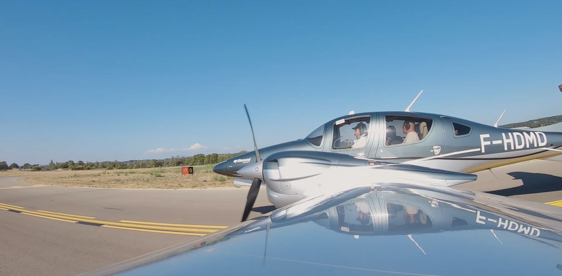 Le DA62 en vol - Tournage de l'émission « Auto Mobile » avec ATA by Pelletier